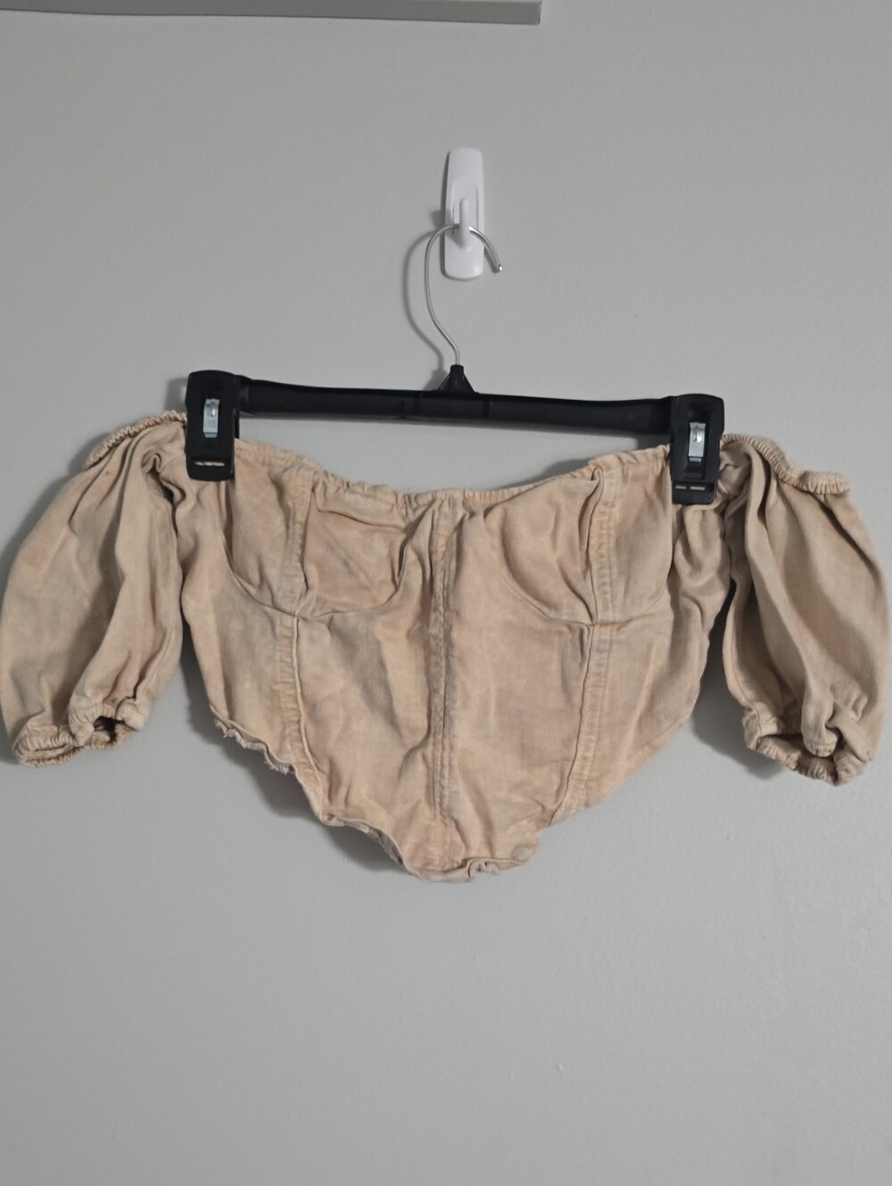 Nasty Gal Beige/Tan Off-Shoulder Top